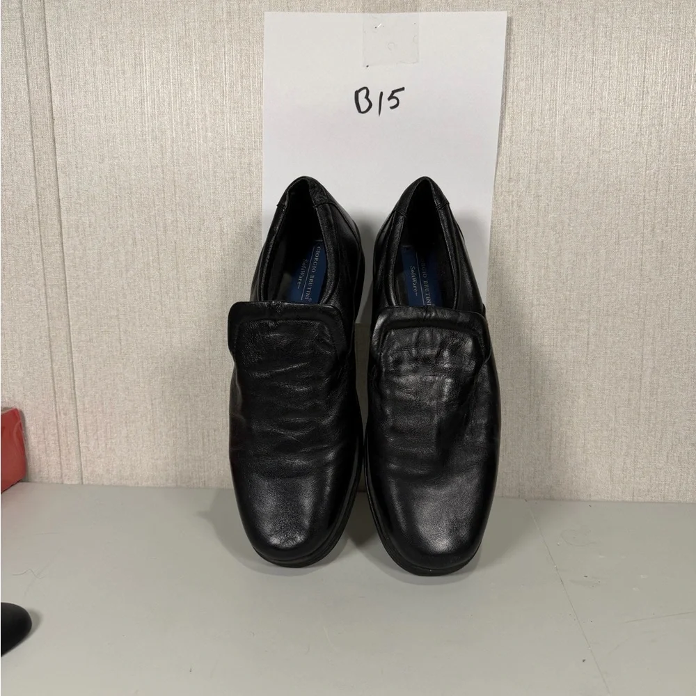 Giorgio Brutini Software Men Slip In Shoes Black Leather‎ Size 11D